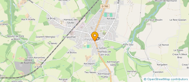 localisation de l'entreprise AU PIED DES MONTS  PLEYBER-CHRIST