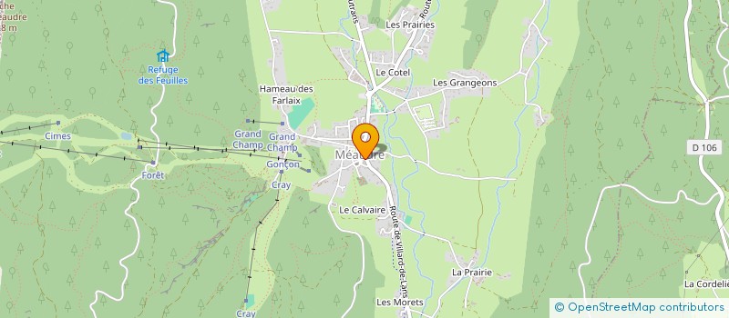localisation de l'entreprise AU PIED DU CLOCHER  AUTRANS-MEAUDRE EN VERCORS