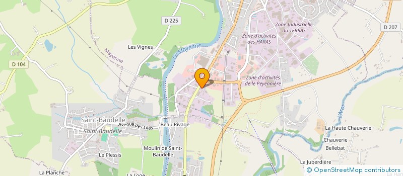 localisation de l'entreprise AU PIED DU FOUR  MAYENNE