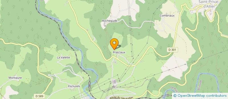 localisation de l'entreprise AU PIED DU MUR  SAINT PRIVAT D'ALLIER