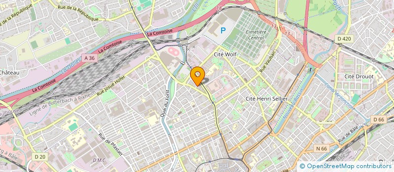 localisation de l'entreprise AU PIED DU MUR  MULHOUSE