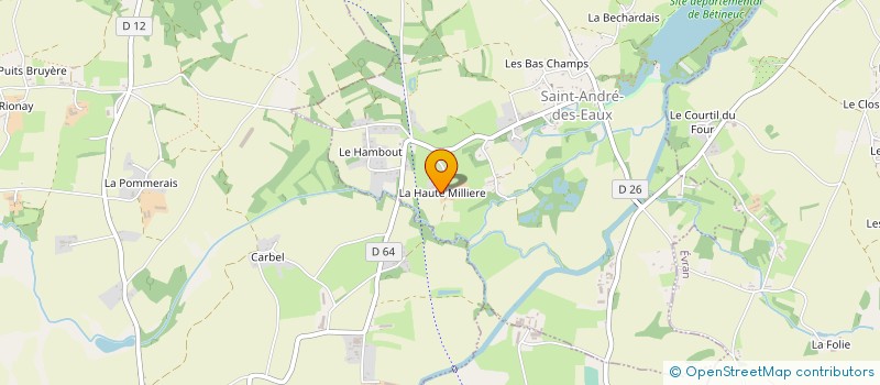 localisation de l'entreprise AU PLAISIR D'AGENCER à SAINT-ANDRE-DES-EAUX