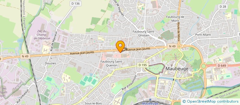 localisation de l'entreprise AU PLAISIR DE CREER  MAUBEUGE