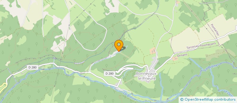 localisation de l'entreprise AU PLAISIR DE PECHER à ORNANS