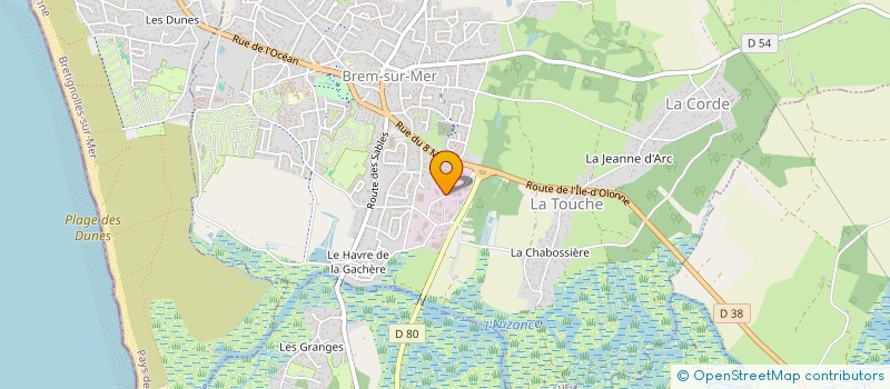 localisation de l'entreprise AU PLAISIR DES COULEURS à BREM-SUR-MER