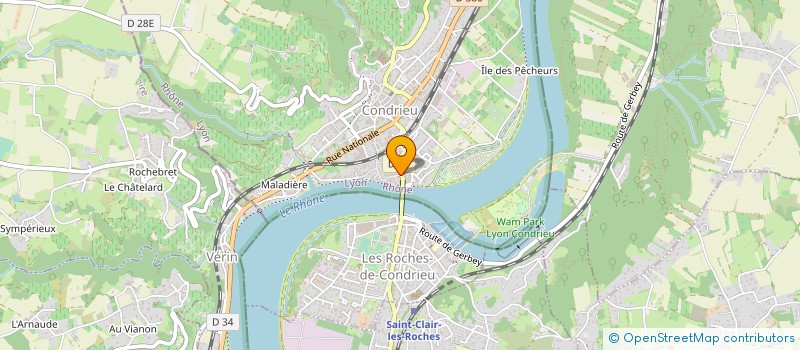 localisation de l'entreprise AU PLAISIR DES SAVEURS  CONDRIEU