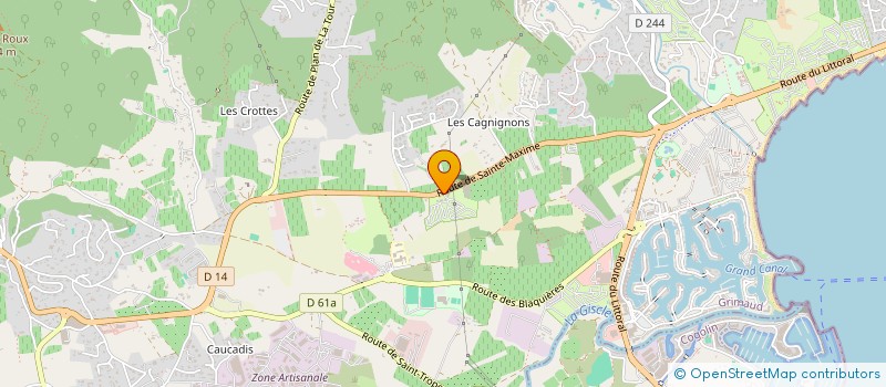 localisation de l'entreprise AU PLAISIR DES SENS  GRIMAUD