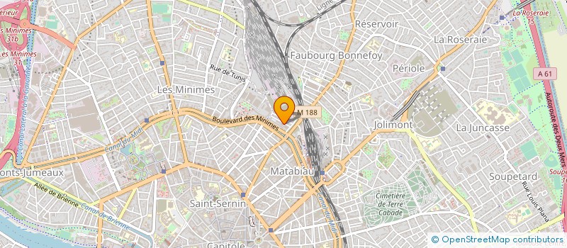 localisation de l'entreprise AU PNEU D'OCCASION à TOULOUSE