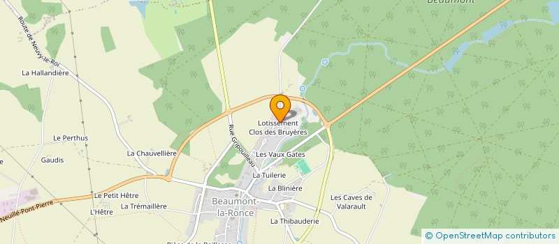 localisation de l'entreprise AU POIRIER SAVANT  BEAUMONT-LOUESTAULT