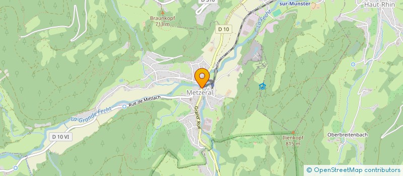 localisation de l'entreprise AU PONT  METZERAL