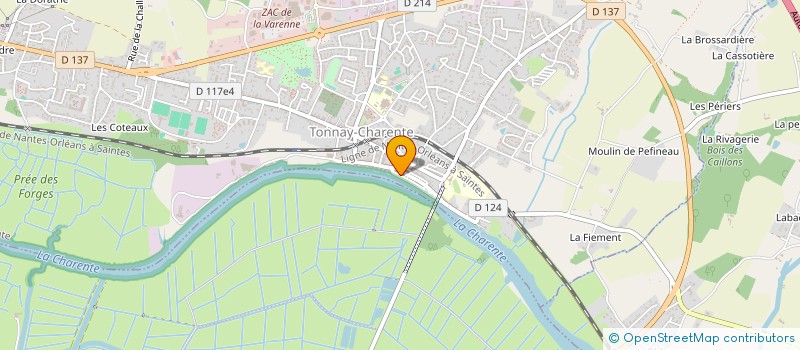 localisation de l'entreprise AU PONT SUSPENDU  TONNAY-CHARENTE