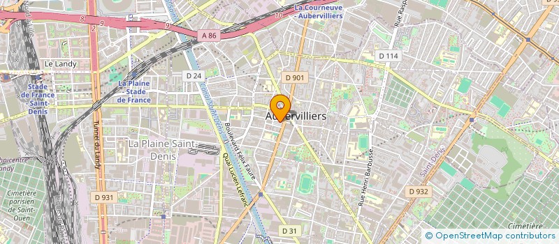 localisation de l'entreprise AU POULET BRAISE ROYAL  AUBERVILLIERS