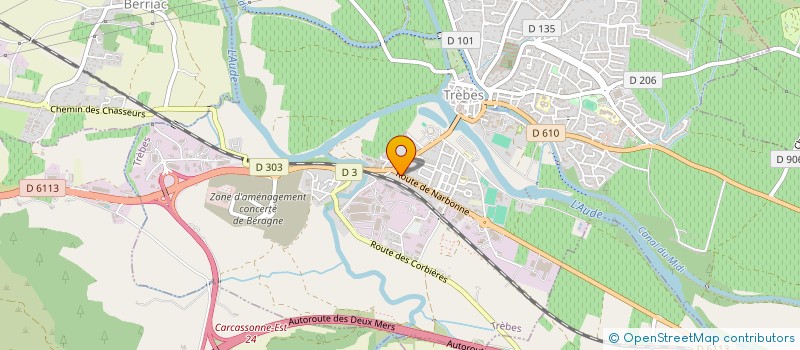 localisation de l'entreprise AU POULET DORE  TREBES