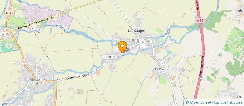 localisation de l'entreprise AU PRE CONTEAU  RUFFEY-SUR-SEILLE