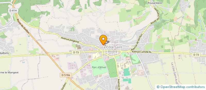 localisation de l'entreprise AU PRESSOIR  LA COTE-SAINT-ANDRE