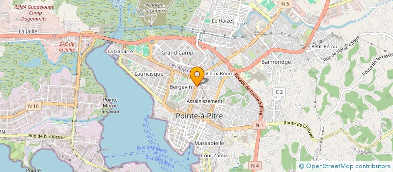 localisation de l'entreprise AU PTIT COIN SOLIDAIRE à POINTE A PITRE