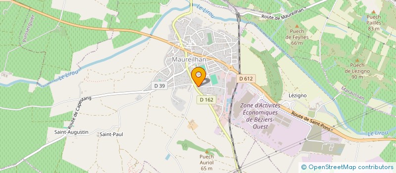 localisation de l'entreprise AU QG DES AMIS  MAUREILHAN