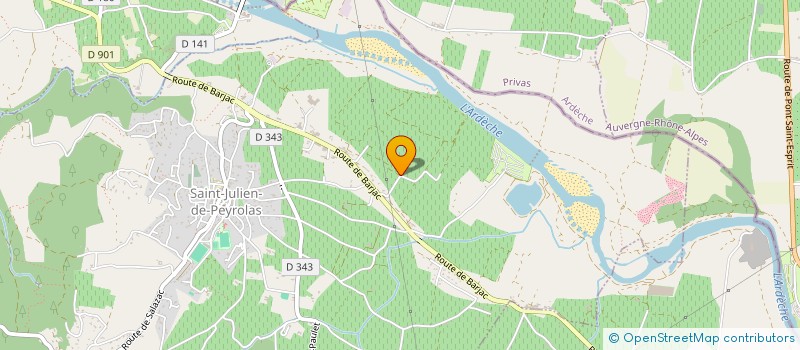 localisation de l'entreprise AU QG DES PLANTES  SAINT-JULIEN-DE-PEYROLAS