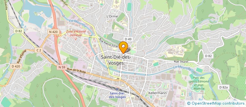 localisation de l'entreprise AU RAS DES PAQUERETTES  SAINT-DIE-DES-VOSGES