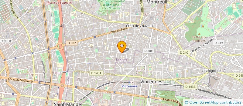 localisation de l'entreprise AU RENDEZ VOUS DES ARTISTES à MONTREUIL