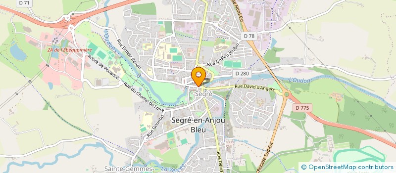 localisation de l'entreprise AU RENDEZ VOUS DES GOURMETS à SEGRE-EN-ANJOU BLEU