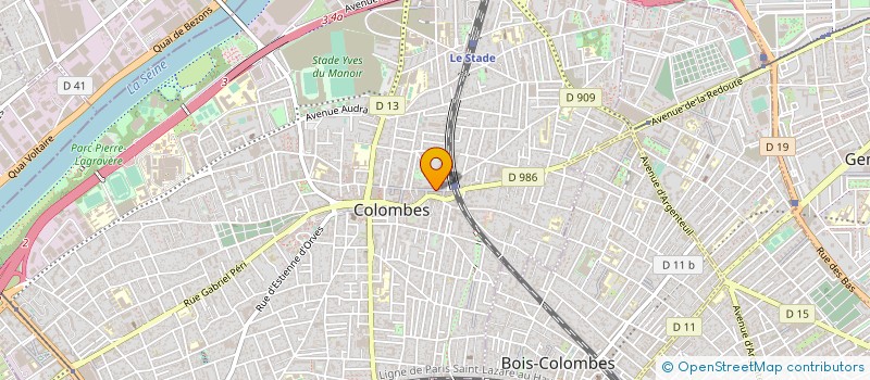 localisation de l'entreprise AU REQUIN BLEU à COLOMBES