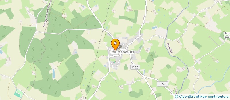 localisation de l'entreprise AU RESTO  COURCEBUFS