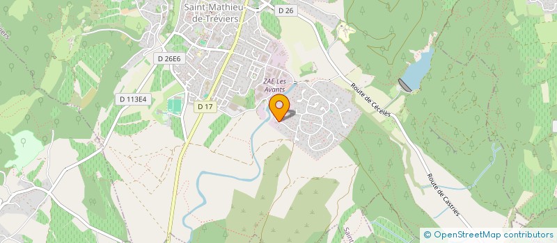 localisation de l'entreprise AU RESTO DES AVANTS  SAINT-MATHIEU-DE-TREVIERS