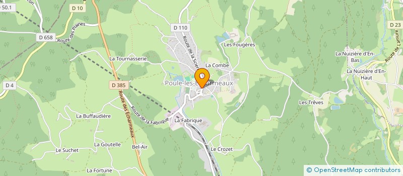 localisation de l'entreprise AU RICOCHET  POULE-LES-ECHARMEAUX