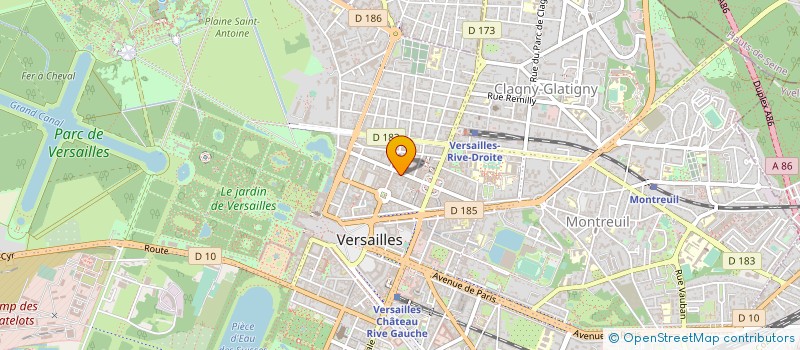 localisation de l'entreprise AU ROI SOLEIL à VERSAILLES