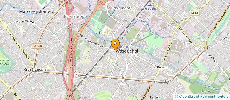 localisation de l'entreprise AU ROYAUME DU CUIR  WASQUEHAL