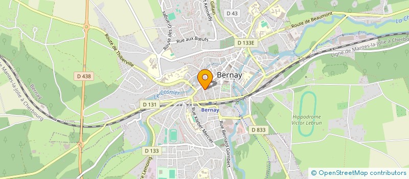 localisation de l'entreprise AU RUBAN D'OR à BERNAY