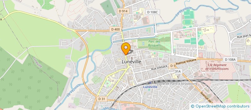 localisation de l'entreprise AU SELF DES 2 OURS  LUNEVILLE