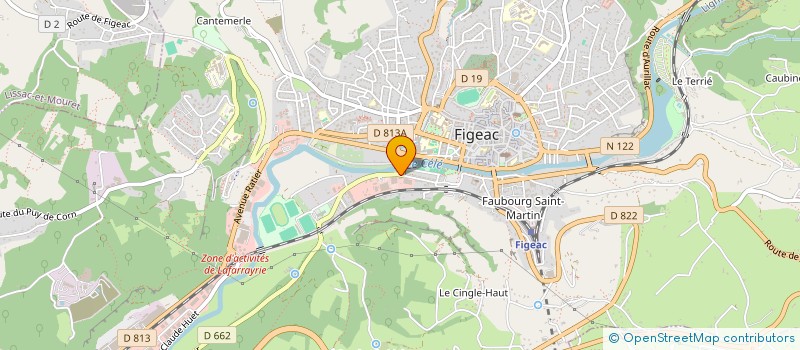 localisation de l'entreprise AU SENS BIO à FIGEAC