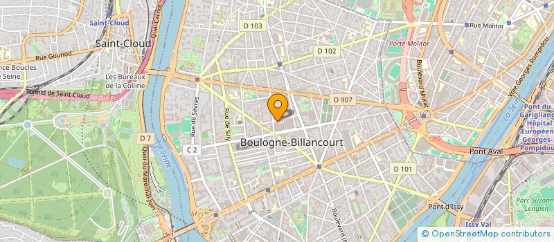 localisation de l'entreprise AU SERVICE DU BATIMENT à BOULOGNE-BILLANCOURT