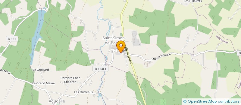 localisation de l'entreprise AU SERVICE DU VIGNOBLE CHARENTAIS  SAINT-SIMON-DE-BORDES