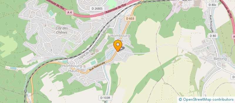 localisation de l'entreprise AU SOC D'OR  HOMBOURG-HAUT