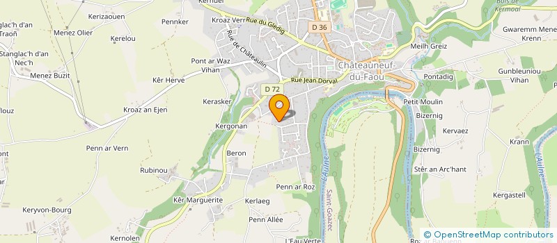 localisation de l'entreprise AU SOLEIL DE CORNOUAILLE à CHATEAUNEUF-DU-FAOU