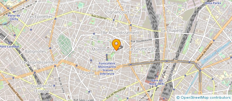 localisation de l'entreprise AU SOLEIL DE LA BUTTE à PARIS