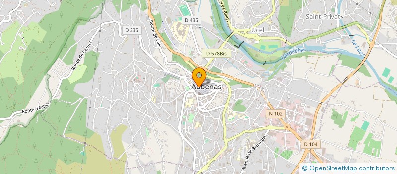 localisation de l'entreprise AU SOLEIL SUCRE à AUBENAS