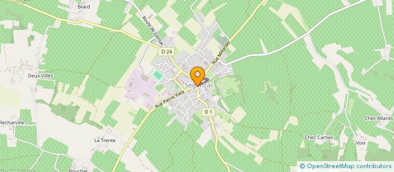 localisation de l'entreprise AU SON DU BLE à SEGONZAC