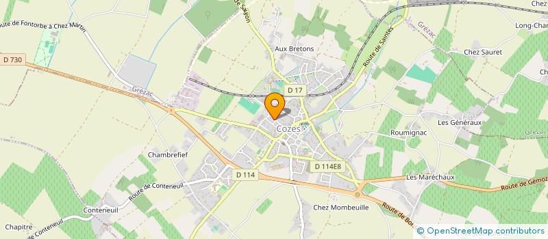 localisation de l'entreprise AU TEMPS DES COULEURS  COZES