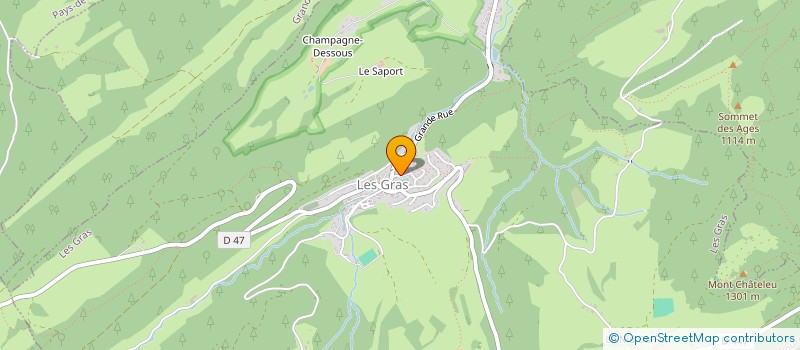 localisation de l'entreprise AU TEMPS DES ROSILLARDS  LES GRAS