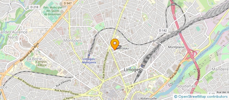 localisation de l'entreprise AU TEMPS PASSE à LIMOGES