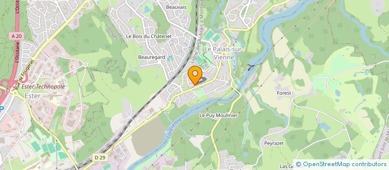 localisation de l'entreprise AU TEMPS POUR MOI  LE PALAIS-SUR-VIENNE