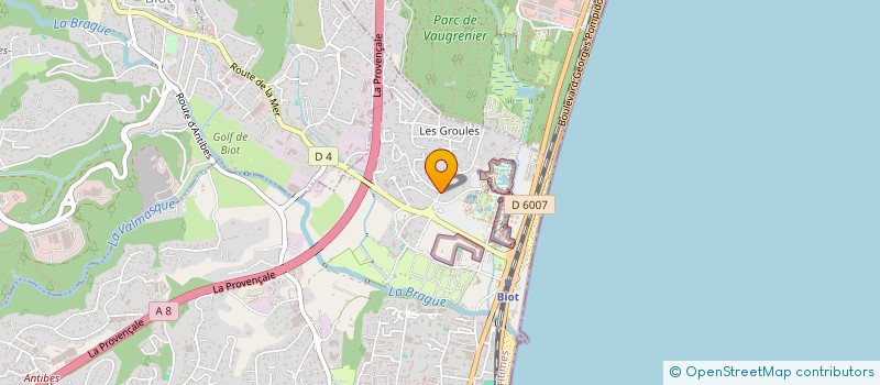 localisation de l'entreprise AU TERRASEMENT DU ZODIAQUE à ANTIBES