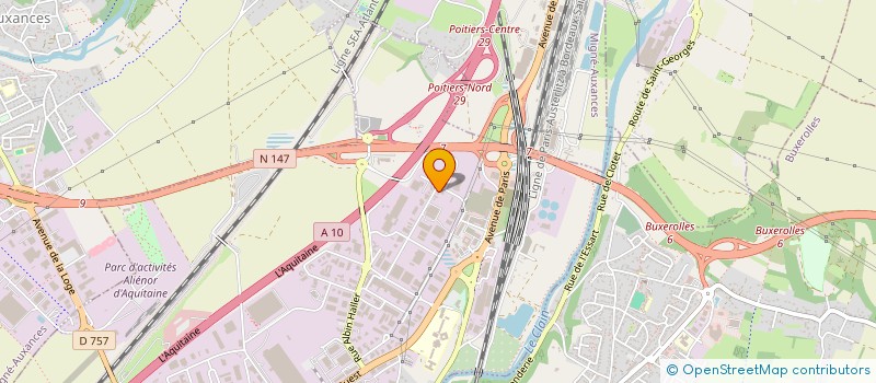 localisation de l'entreprise AU TOP DU ROULIER DE POITIERS à POITIERS