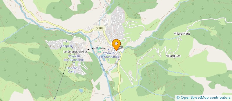localisation de l'entreprise AU TOP MARCHE à ALLOS
