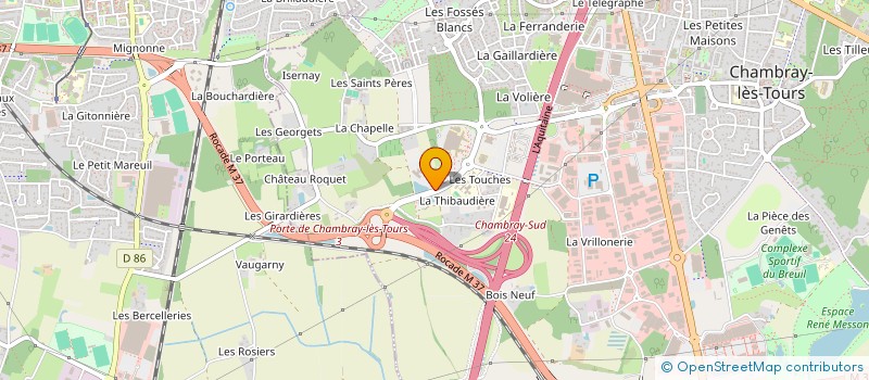 localisation de l'entreprise AU TOURS DE LA PEAU DE L'ENFANT  CHAMBRAY-LES-TOURS