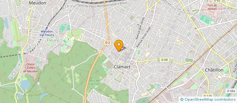 localisation de l'entreprise AU TOUTOU CHIC à CLAMART